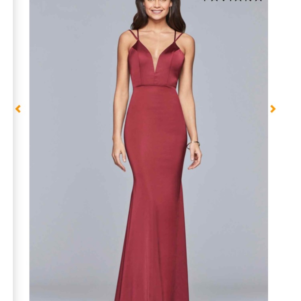 Wine Faviana prom dress